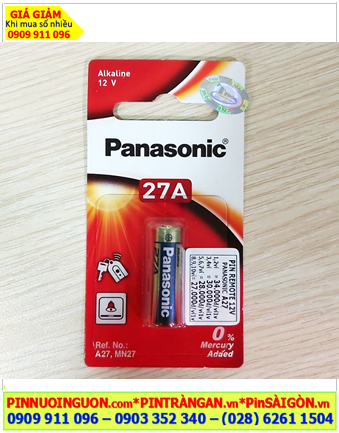 Pin 12V _Pin A27 _Pin Panasonic A27; Pin 12v Alkaline Panasonic A27 Pin Remote chính hãng /Loại vỉ 1viên